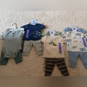 NEW Carters 14 Piece Outfit Sets Bundle Baby Boy 3 Months